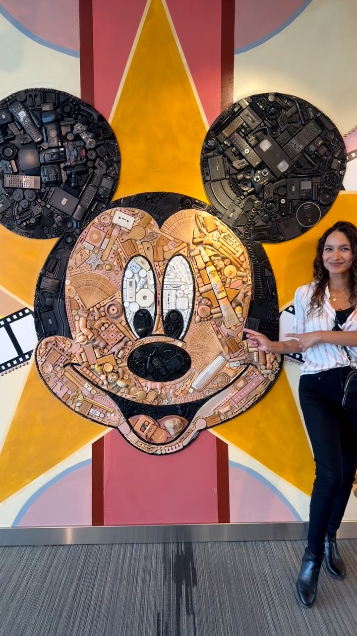 Natalia Rosminati recording at The Walt Disney Company Latin America